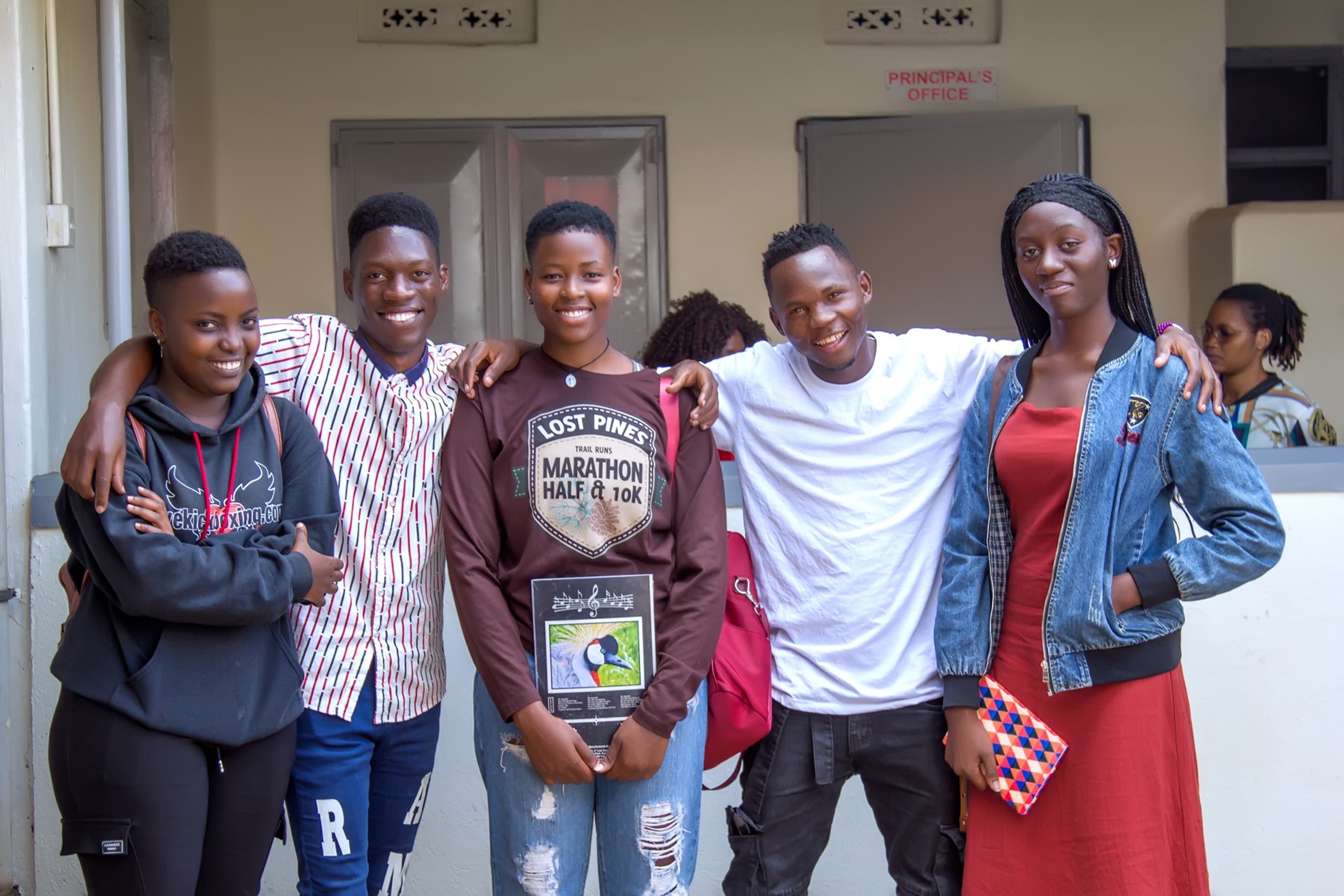 UMCAT students outside the principal's office